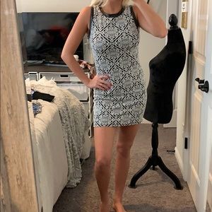 Black and White Patterned Dress